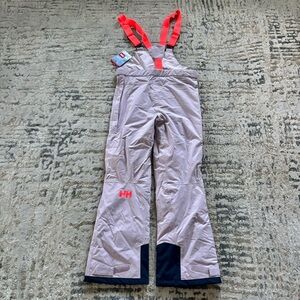 Helly Hansen Jr. Junior Summit Bib Snow Pant NEW Kids 8 purple blue RECCO DWR